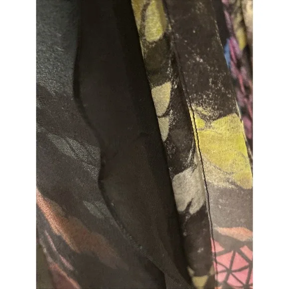 Matthew Williamson 100% Silk Print Dress Lace Up Front Belted Sleeveless 10 - Picture 12 of 12